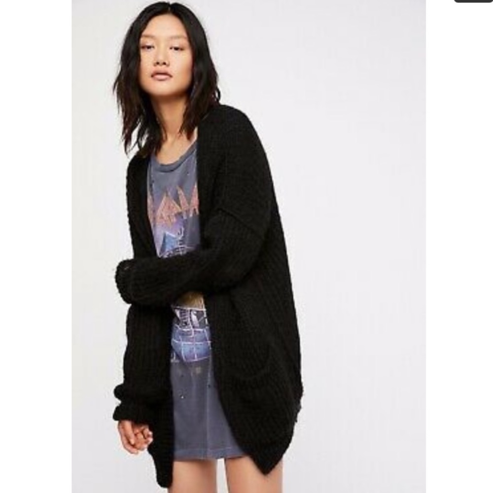 Free People  Alpaca Wool Blend Long Cardigan small